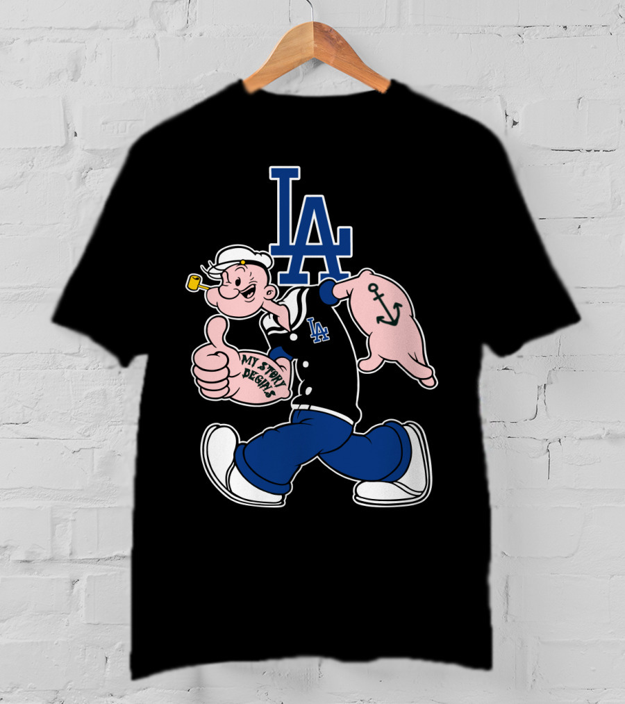 La Dodgers Popeye My Story Designs T-Shirt
