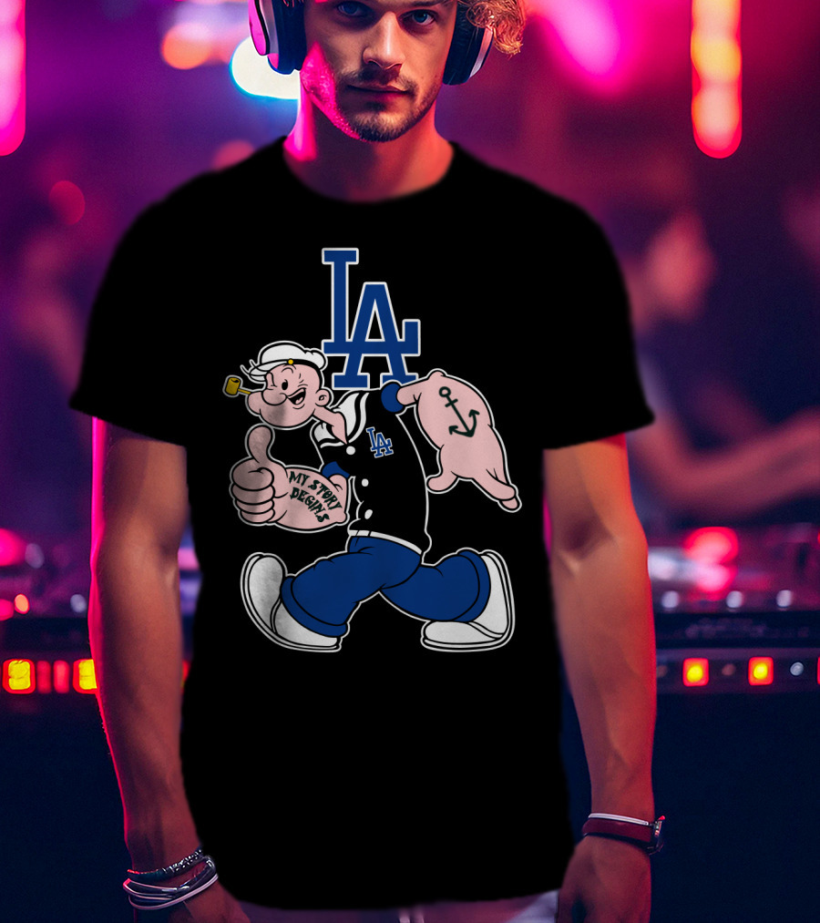La Dodgers Popeye My Story Designs T-Shirt