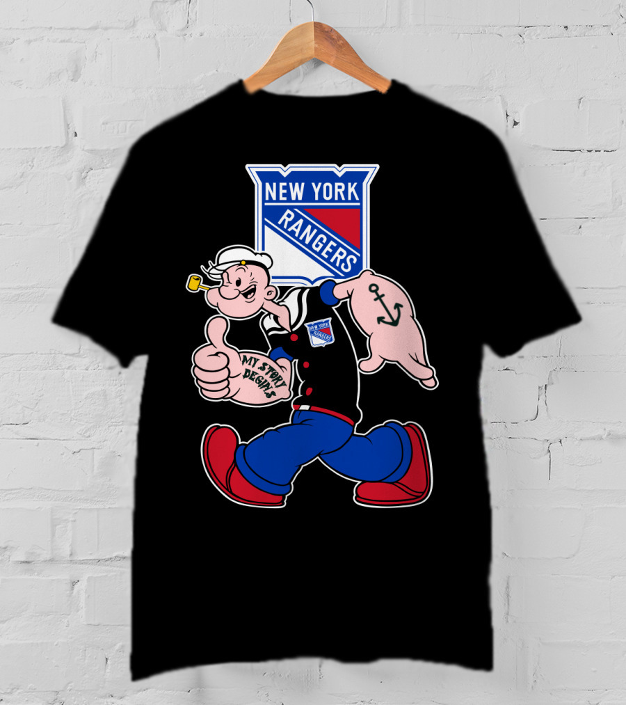 New York Rangers Popeye My Story Begins T-Shirt