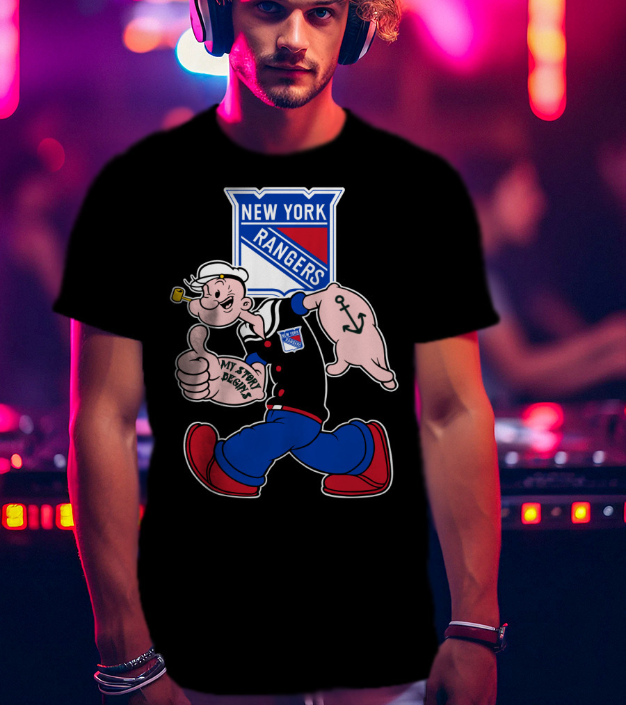 New York Rangers Popeye My Story Begins T-Shirt