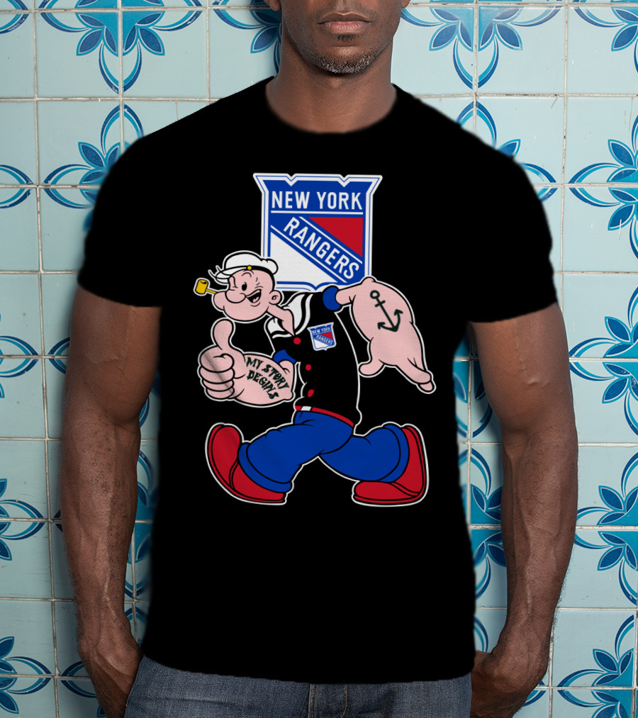 New York Rangers Popeye My Story Begins T-Shirt