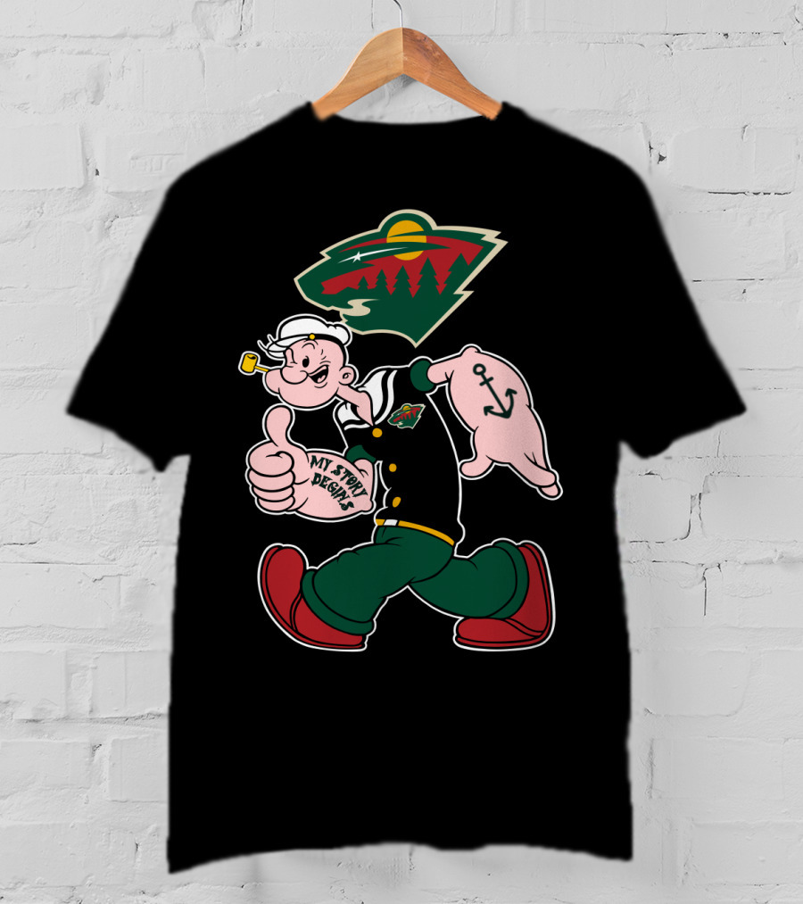 Minnesota Wild Popeye My Story Begins T-Shirt