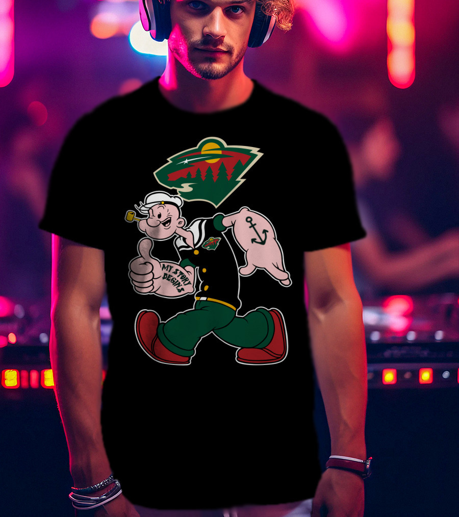 Minnesota Wild Popeye My Story Begins T-Shirt