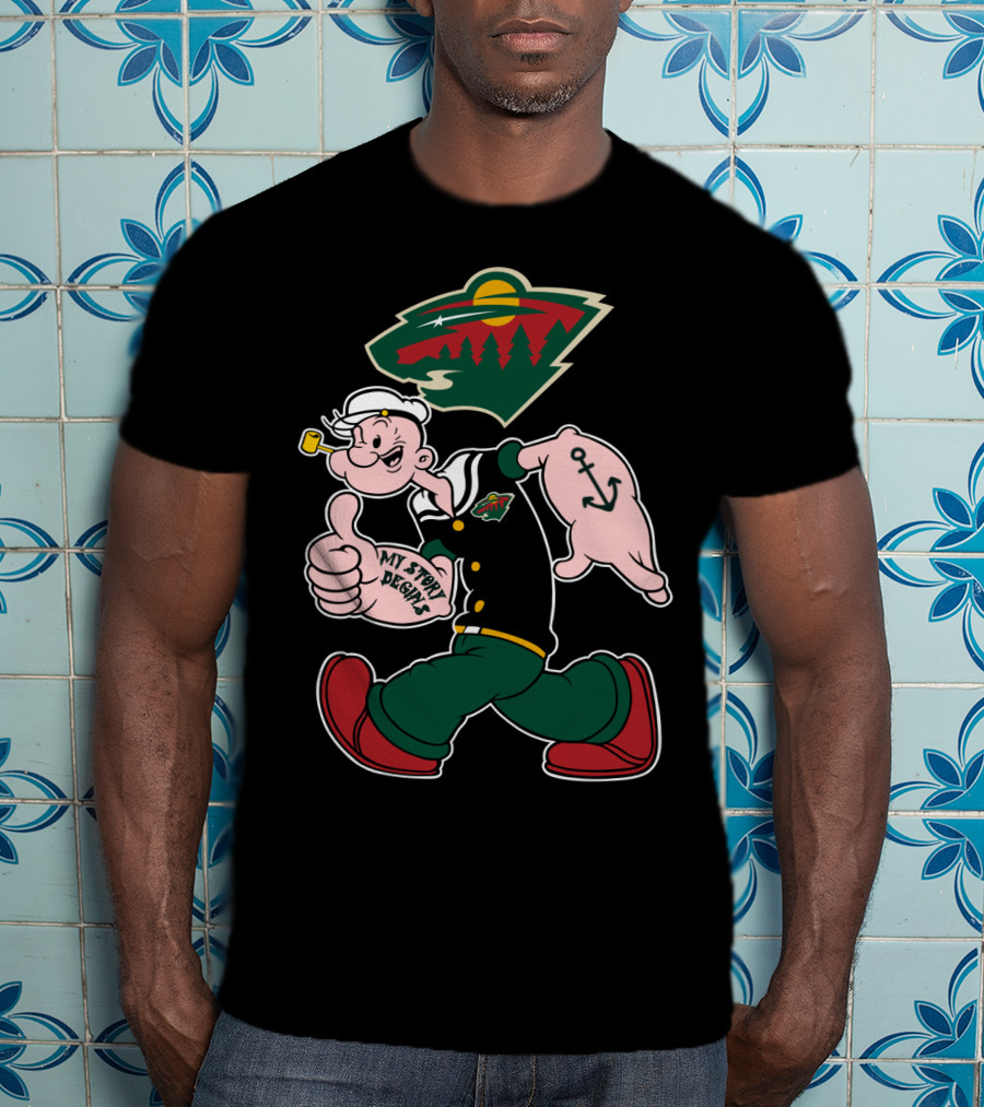Minnesota Wild Popeye My Story Begins T-Shirt
