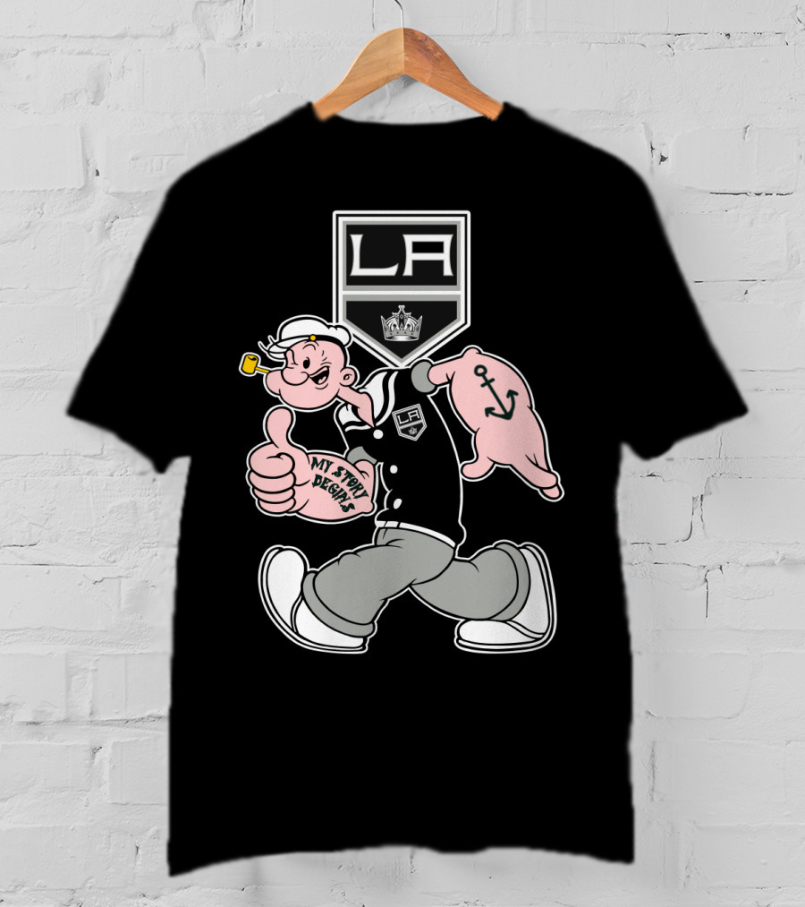La Kings Hockey Retro Cartoon Character '79 T-Shirt