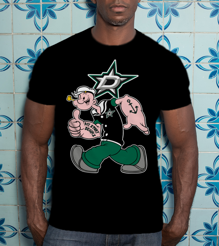 My Story Designs Dallas Stars Popeye Anchor 82 T-Shirt