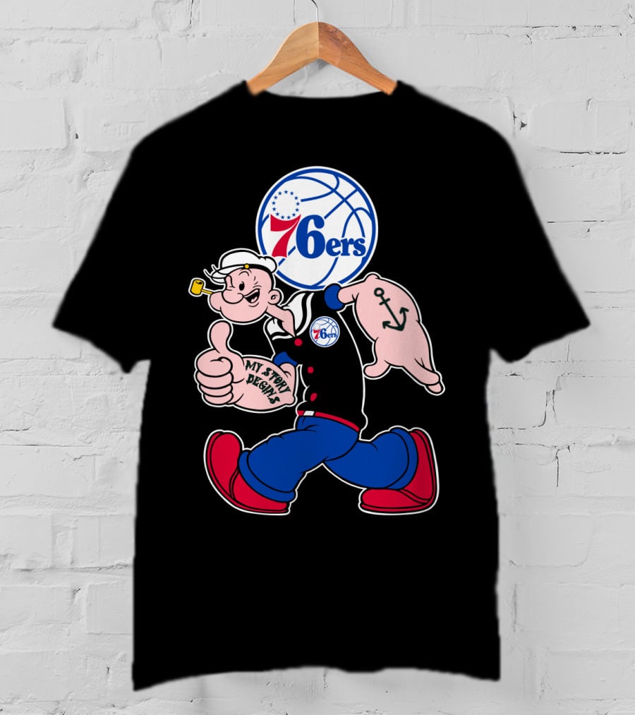 Philadelphia 76ers Popeye My Story Begins T-Shirt