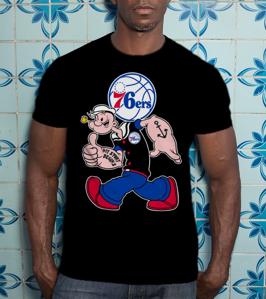 Philadelphia 76ers Popeye My Story Begins T-Shirt
