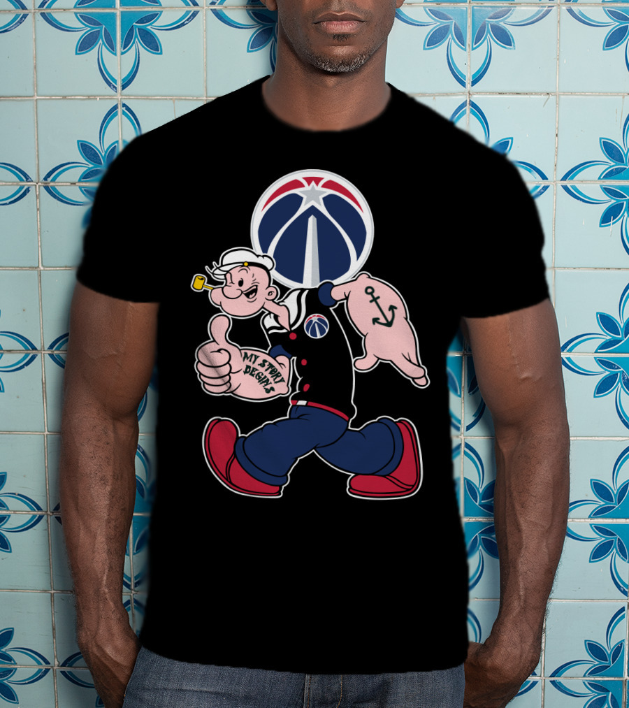 Washington Wizards Popeye My Story Designs T-Shirt