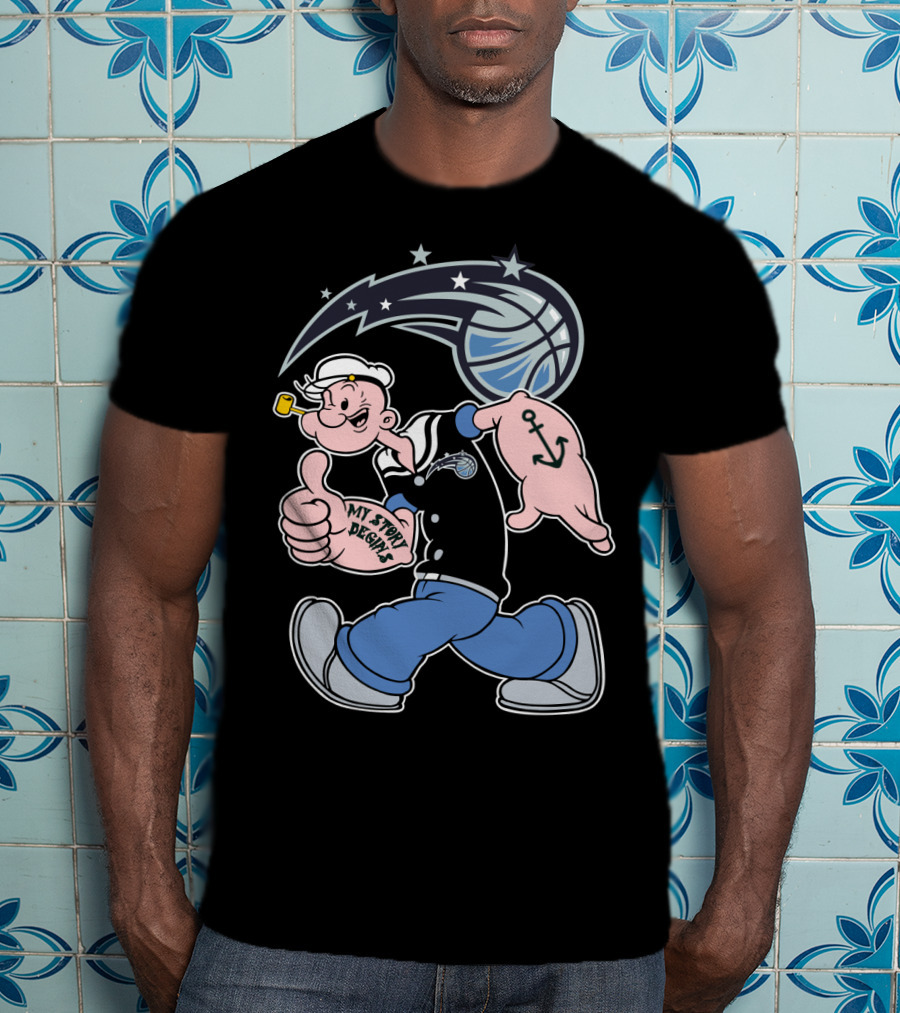Orlando Magic Popeye My Story Begins Basketball Anchor T-Shirt