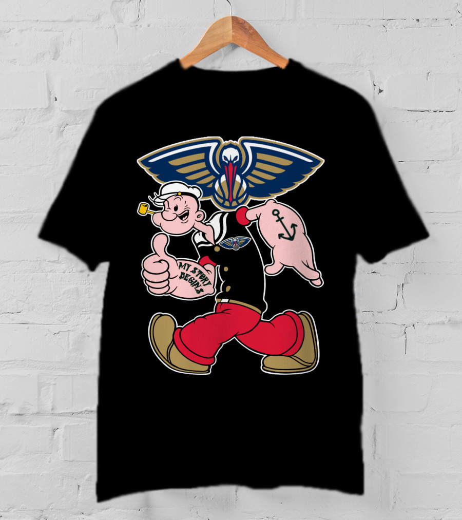 New Orleans Pelicans Popeye My Story Designs T-Shirt