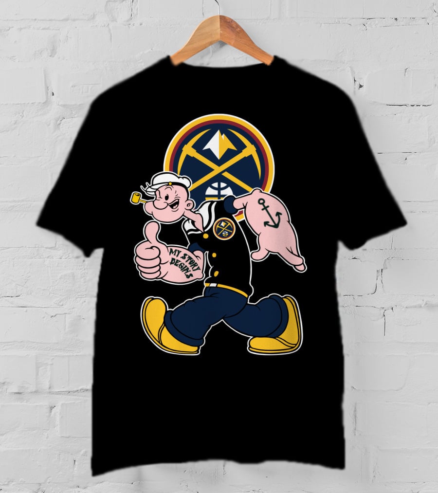 Denver Nuggets My Story Begins Popeye Basketball Vintage Style T-Shirt