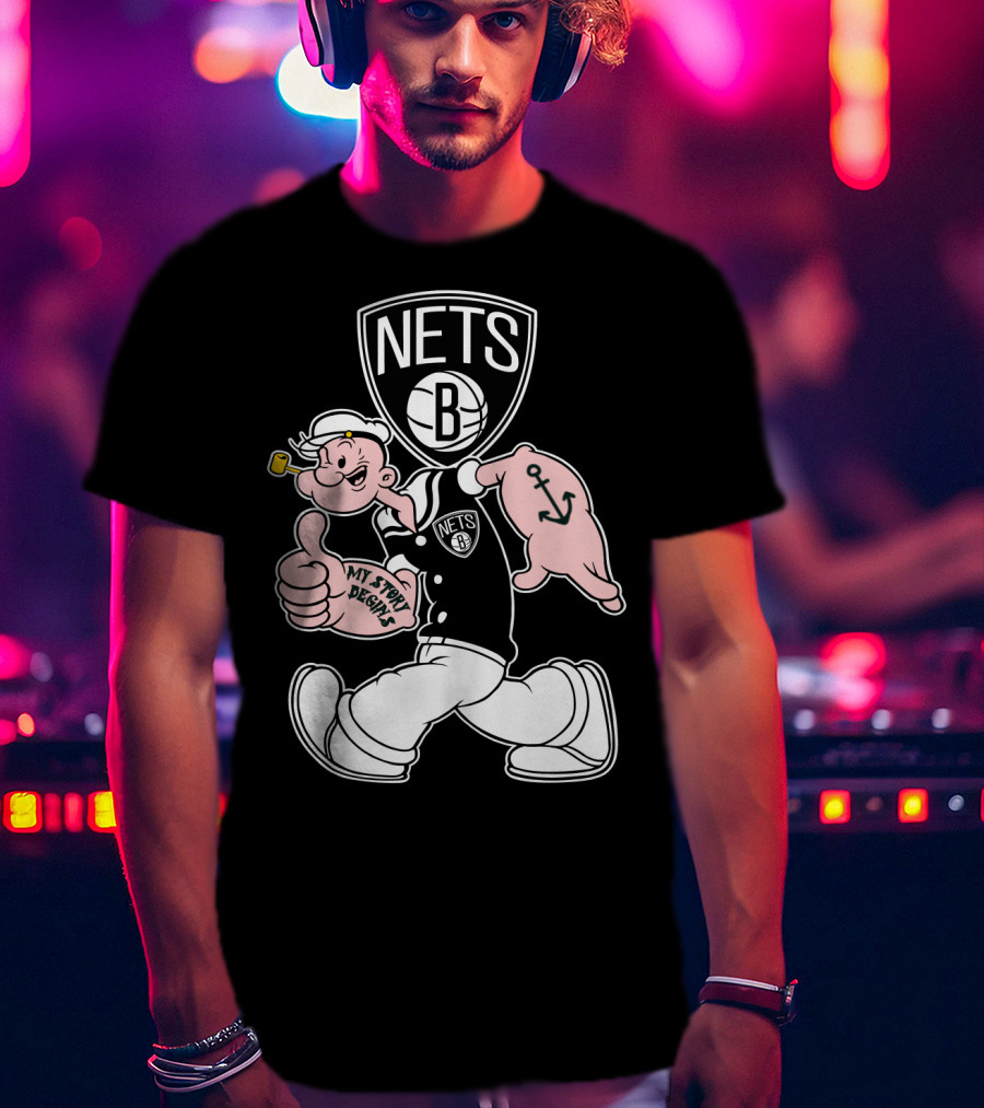 Brooklyn Nets My Story Begins Popeye 120 T-Shirt
