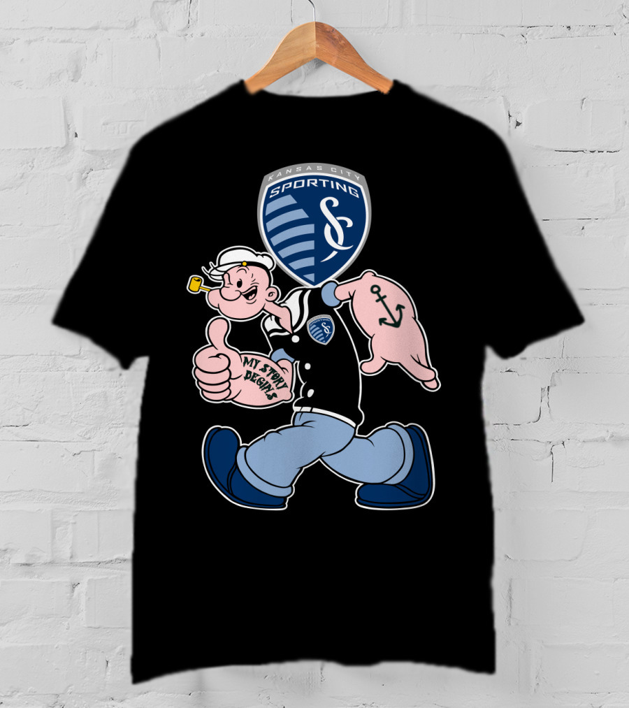 Sporting Kansas City 125 My Story Designs Popeye Style T-Shirt