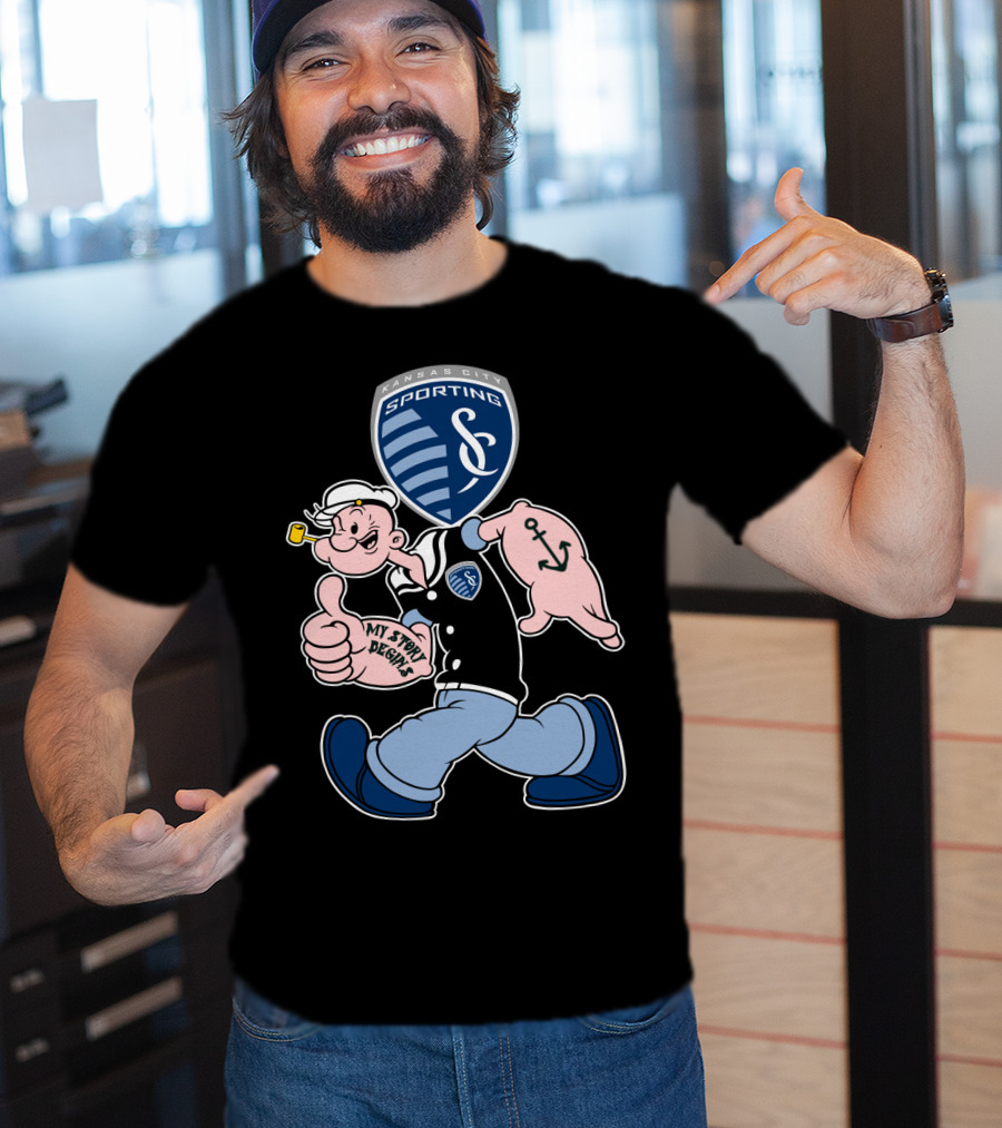 Sporting Kansas City 125 My Story Designs Popeye Style T-Shirt