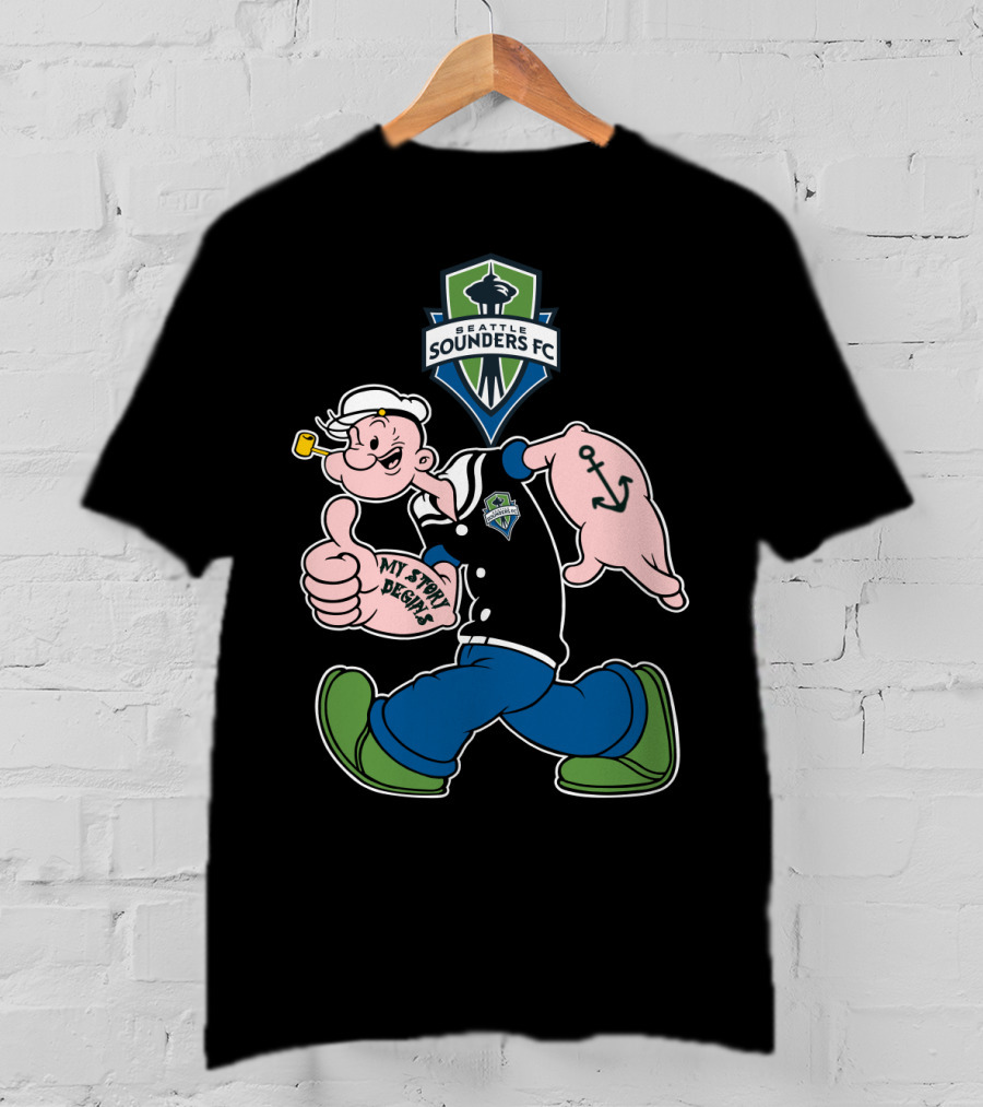 Seattle Sounders Fc My Story Begins Popeye T-Shirt