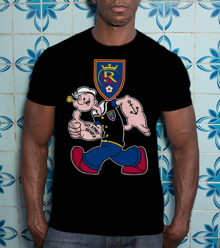 Real Salt Lake Sr Logo My Story Begins T-Shirt