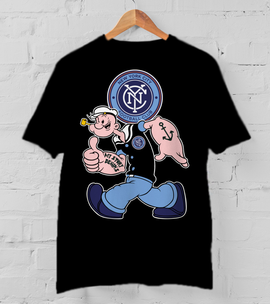 New York City Football Club Popeye My Story Begins T-Shirt
