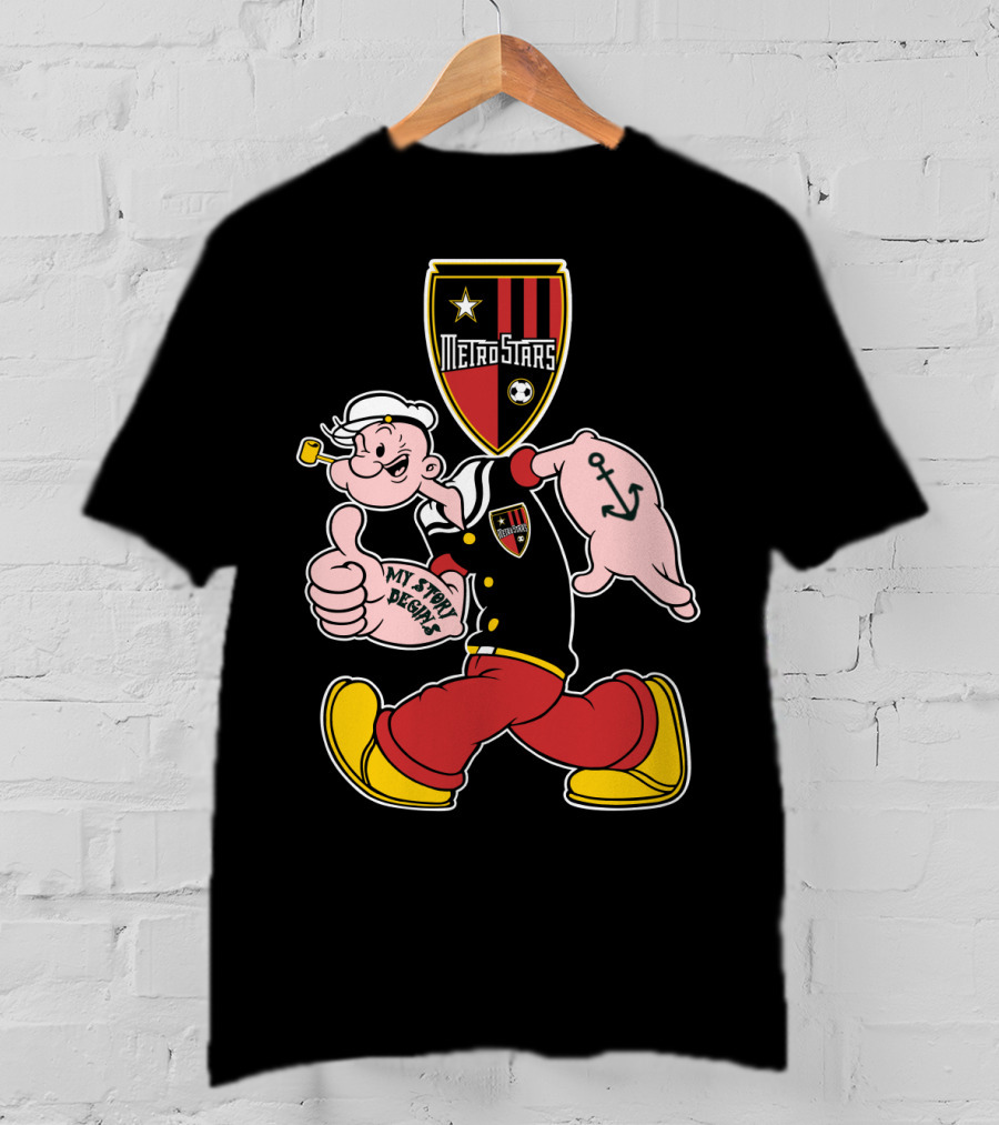 Metrostars My Story Begins Popeye Anchor Soccer T-Shirt