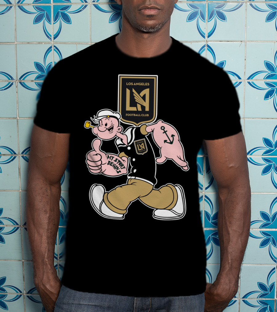 Los Angeles Football Club Popeye My Story Designs T-Shirt