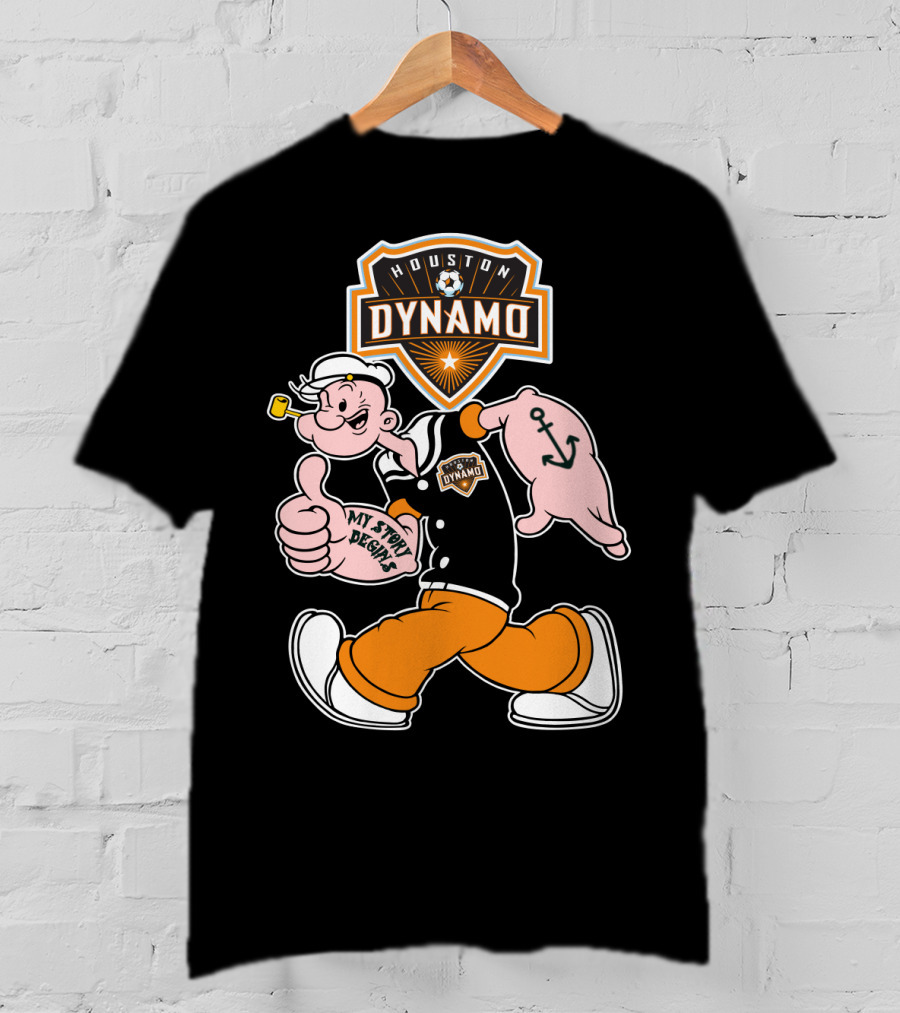 Houston Dynamo Soccer Club Popeye My Story Begins T-Shirt
