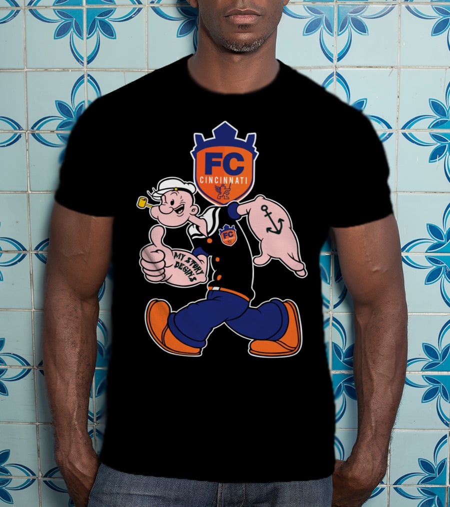Fc Cincinnati My Story Begins Popeye Anchor T-Shirt
