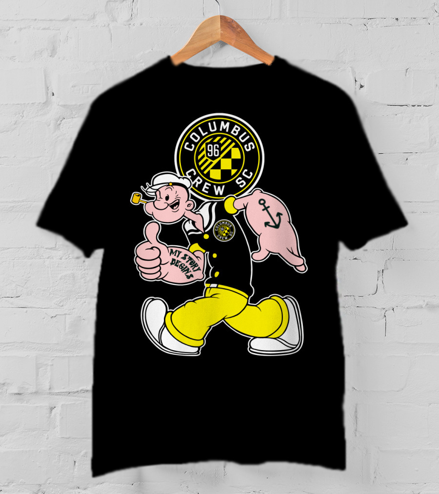 Columbus Crew Sc Popeye 96 My Story Designs T-Shirt