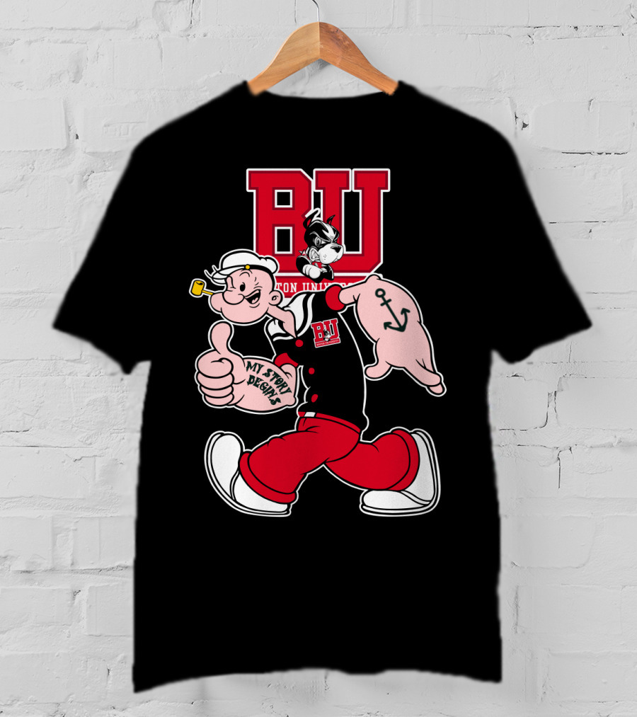 Boston University Terriers Popeye My Story Begins T-Shirt