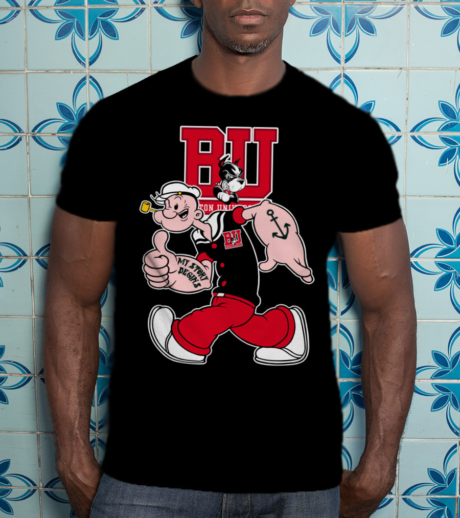 Boston University Terriers Popeye My Story Begins T-Shirt
