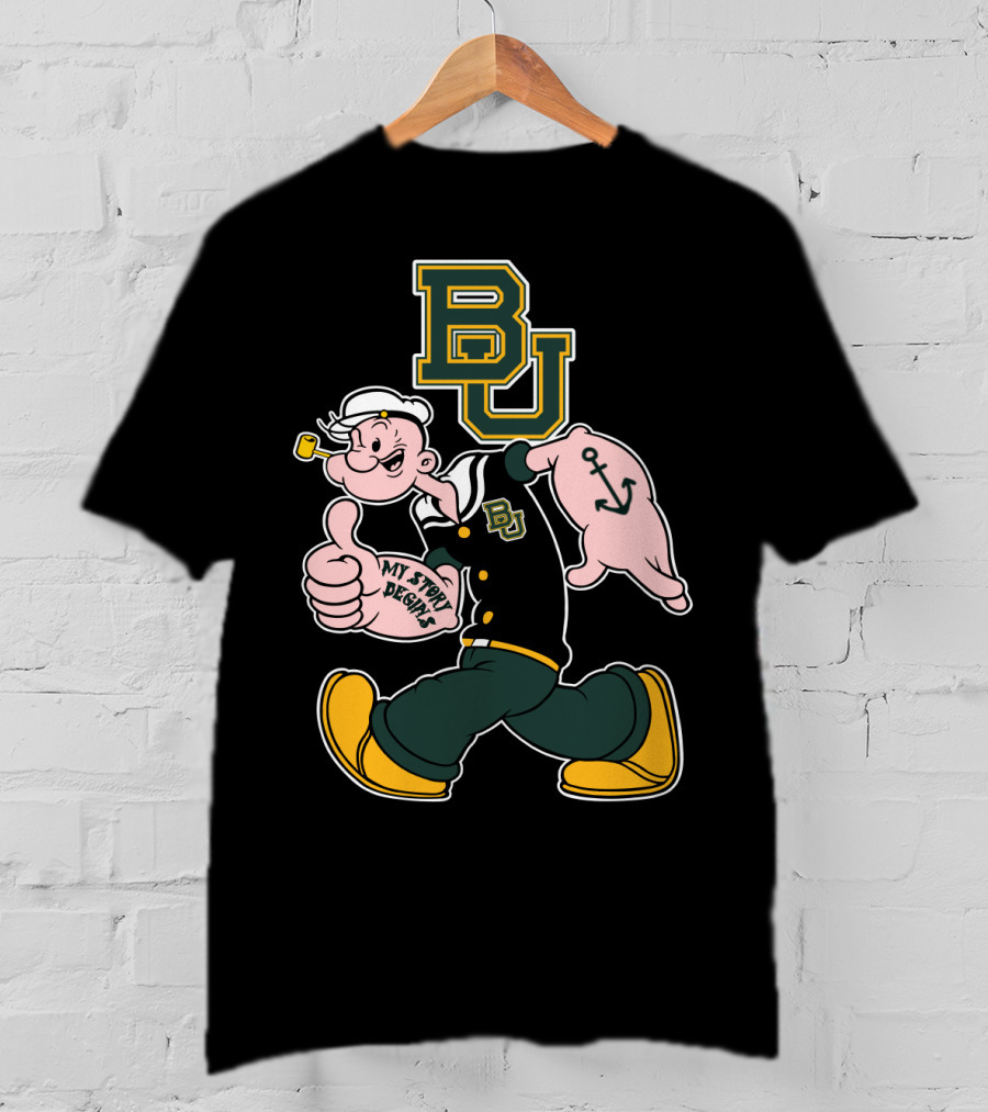 Bu Popeye My Story Begins Anchor Walking Pose T-Shirt