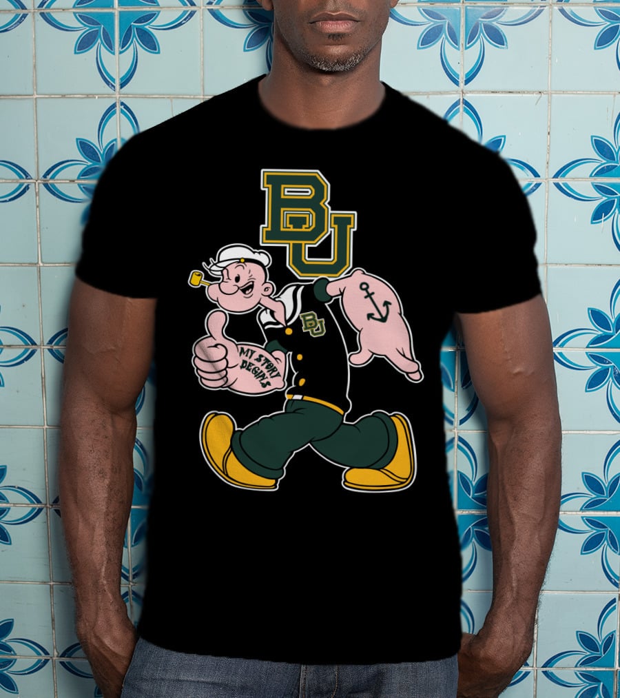 Bu Popeye My Story Begins Anchor Walking Pose T-Shirt