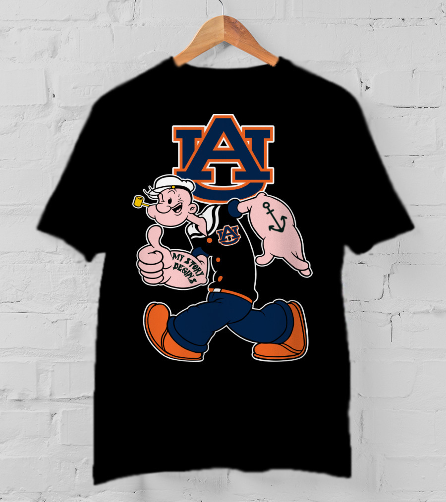 Auburn University Iconic Popeye My Story Begins T-Shirt