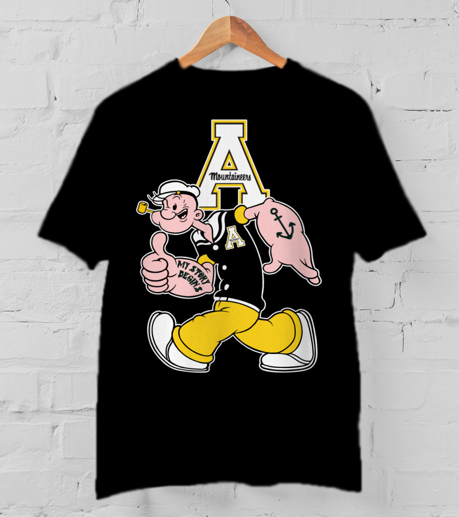 Appalachian State Mountaineers Popeye Anchor T-Shirt