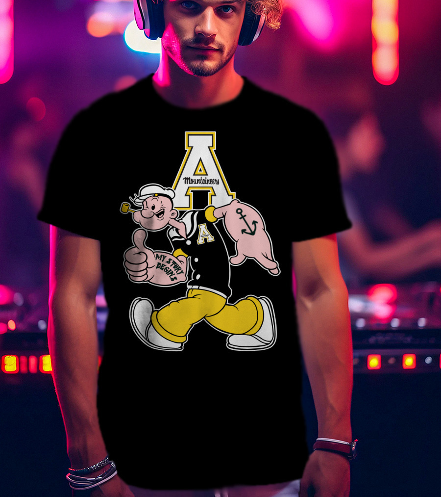 Appalachian State Mountaineers Popeye Anchor T-Shirt