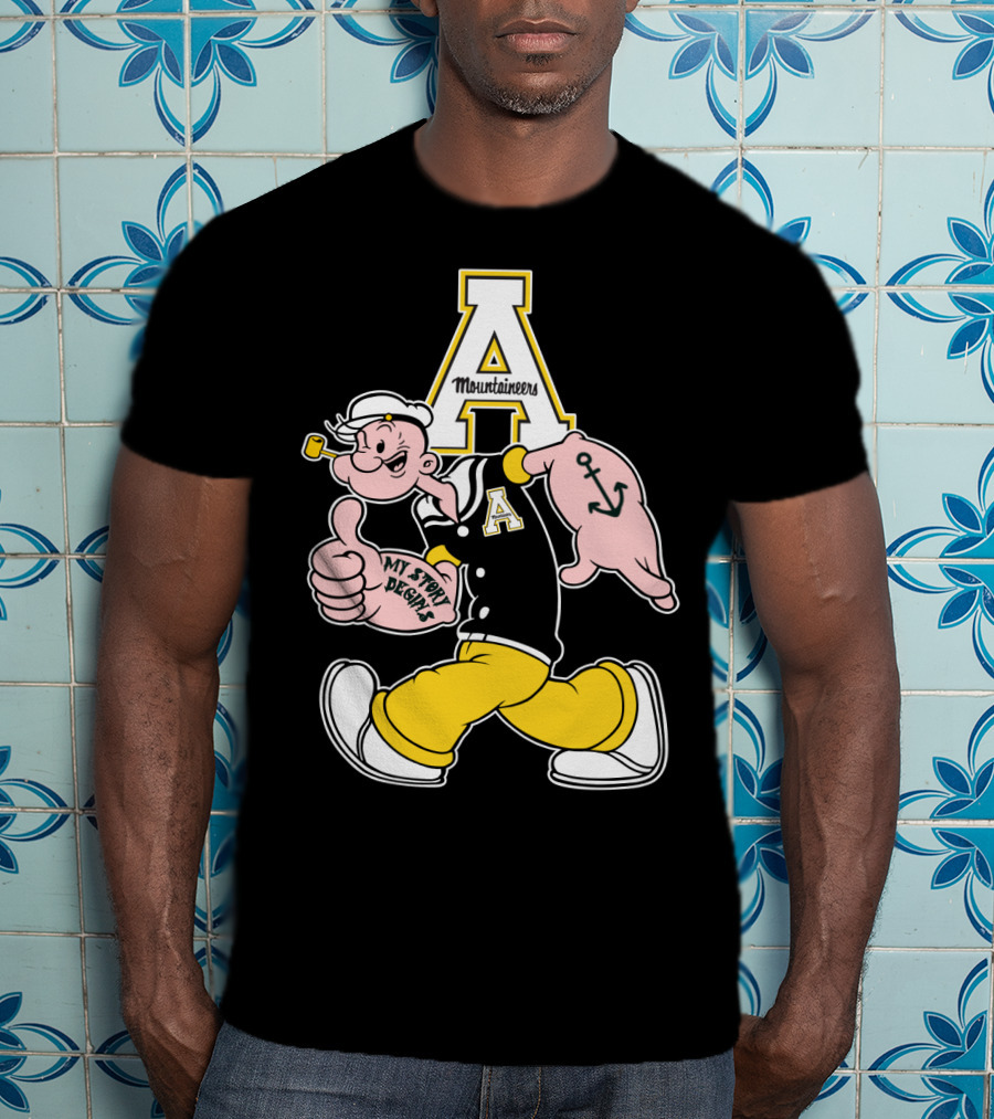 Appalachian State Mountaineers Popeye Anchor T-Shirt