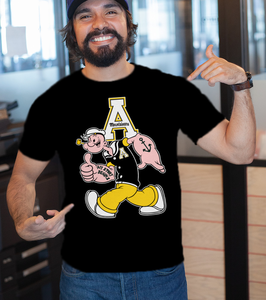 Appalachian State Mountaineers Popeye Anchor T-Shirt
