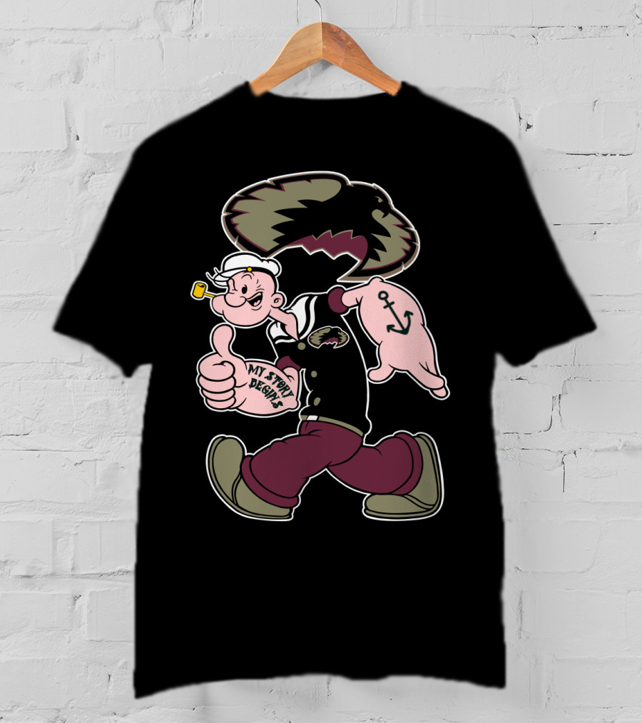 Popeye My Story Begins Denver Pioneers T-Shirt