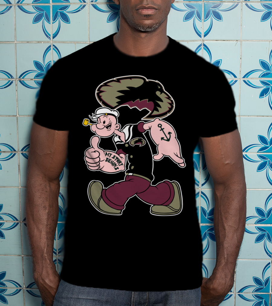 Popeye My Story Begins Denver Pioneers T-Shirt