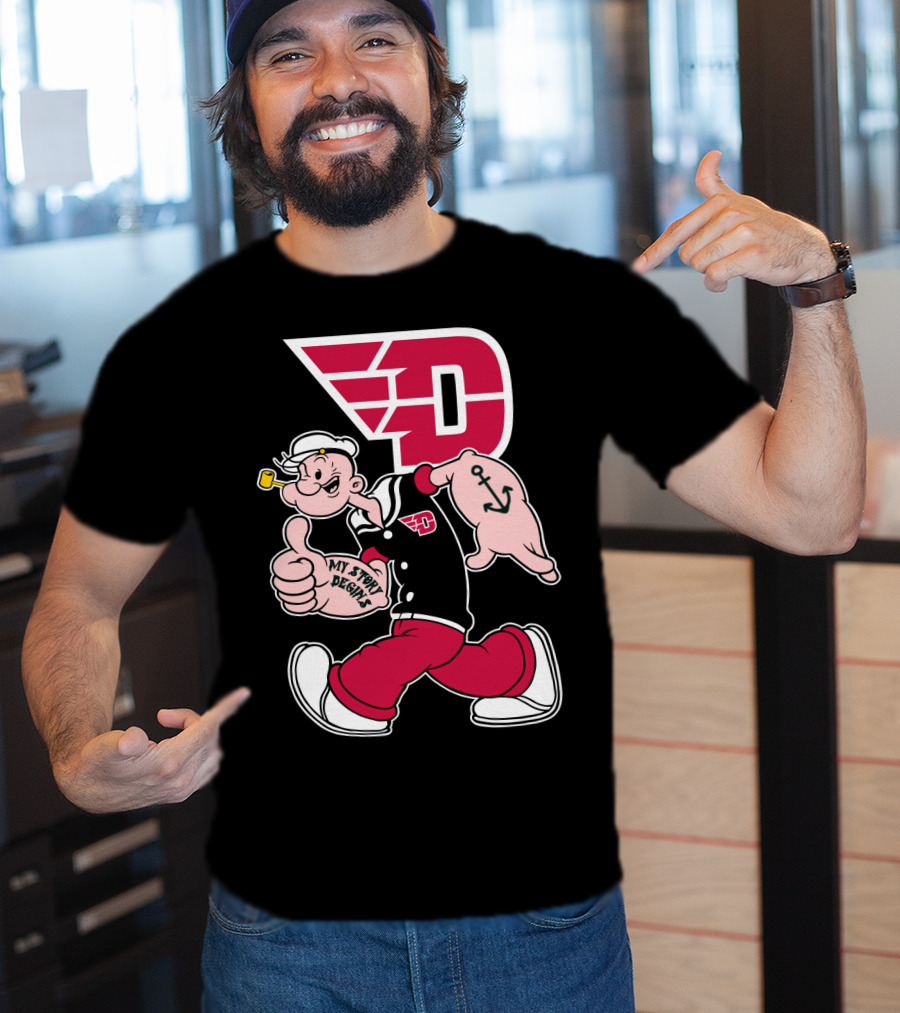 Dayton Flyers 176 Popeye Thumbs Up T-Shirt