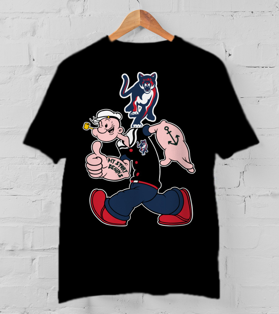Popeye My Story Designs 177 Columbus St Cougars T-Shirt