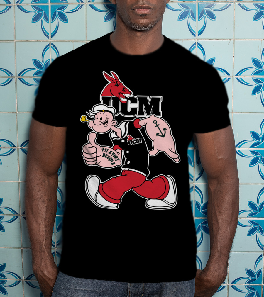 Ucm Central Missouri Mules Popeye My Story Begins T-Shirt