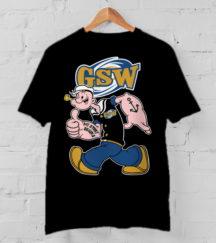 Georgia Southwestern Hurricanes Gsw Sailor Character With Anchor And Pipe T-Shirt