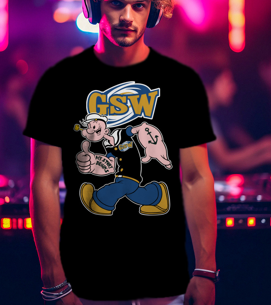 Georgia Southwestern Hurricanes Gsw Sailor Character With Anchor And Pipe T-Shirt