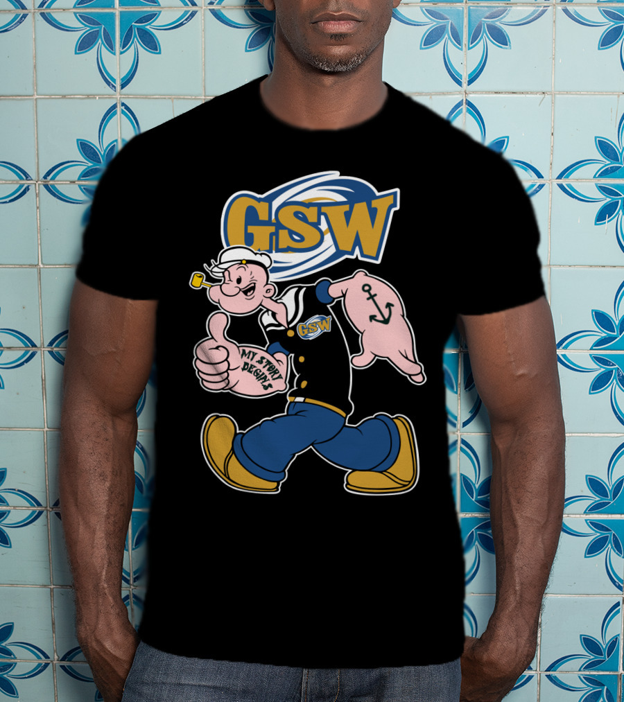 Georgia Southwestern Hurricanes Gsw Sailor Character With Anchor And Pipe T-Shirt