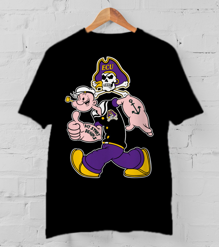 Ecu Pirates Popeye My Story Begins T-Shirt