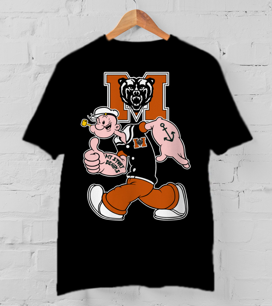 Mercer Bears Popeye My Story Begins T-Shirt