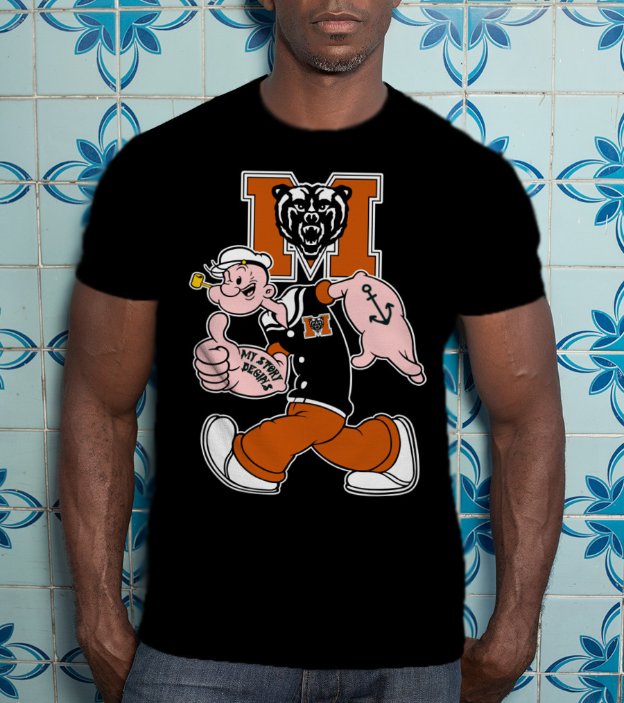 Mercer Bears Popeye My Story Begins T-Shirt