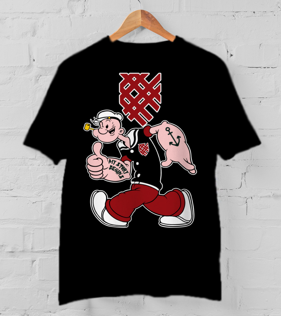 Macalester My Story Begins Sailor Anchor Tattoo T-Shirt