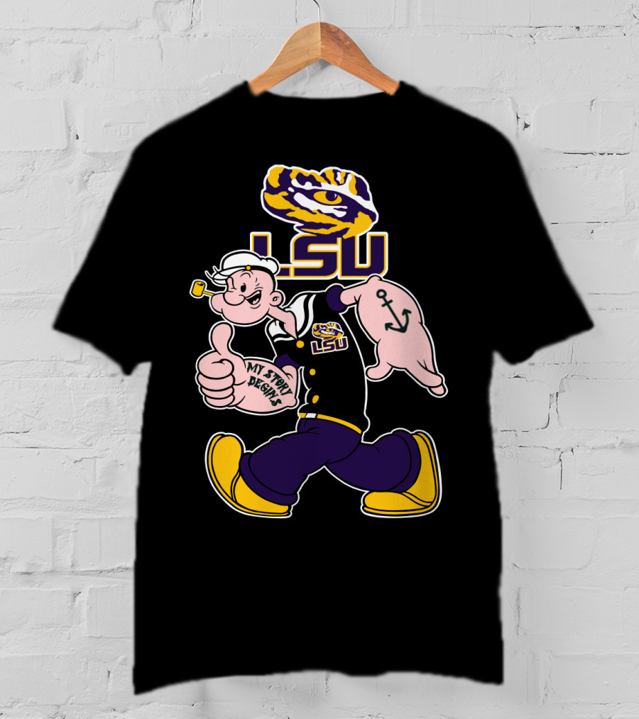 Lsu Tigers Popeye My Story Begins T-Shirt