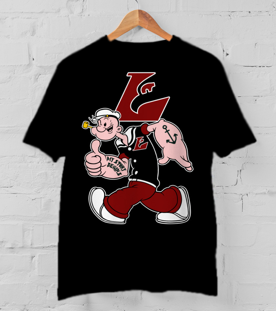 La Crosse Eagles My Story Designs Popeye Anchor T-Shirt